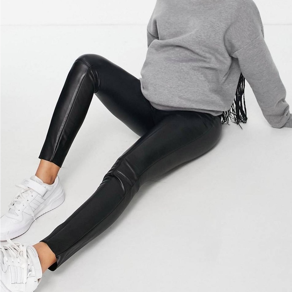 ASOS faux leather maternity leggings